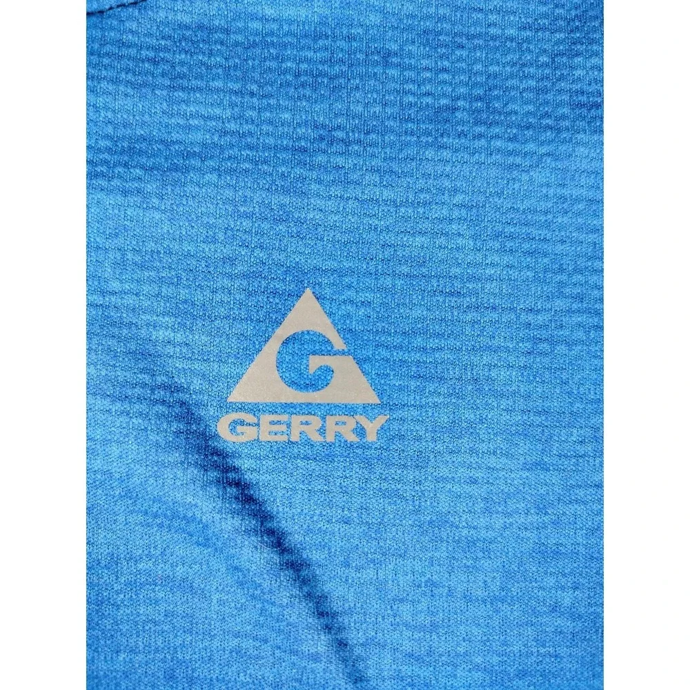 Gerry Shirt Youth M 10/12 Blue Long Sleeve Thermal Crew Neck Activewear
